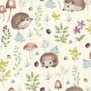 Woodland Col.103 Hedgehogs Cream